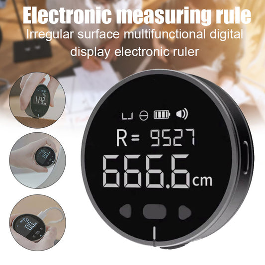 324 Ft Electronic Digital Tape Measure with LCD Display Digital Ruler Rechargeable Small Smart Long Distance Rolling Measuring Tool for Flat Curved Diameter Odd Shape High Precision Ideal Gifts