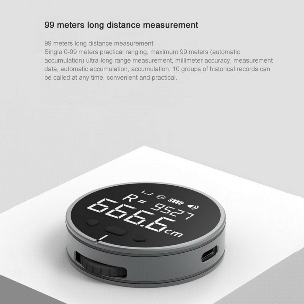 324 Ft Electronic Digital Tape Measure with LCD Display Digital Ruler Rechargeable Small Smart Long Distance Rolling Measuring Tool for Flat Curved Diameter Odd Shape High Precision Ideal Gifts